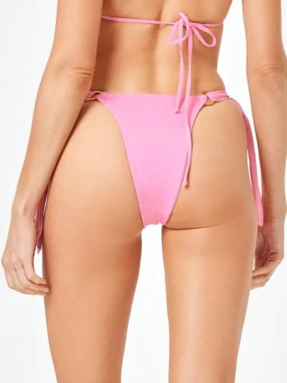 L*Space Kiki Tanga Bikini Bottom XL Fuchsia Pink Matte Gold Ring NWT - Picture 8 of 8